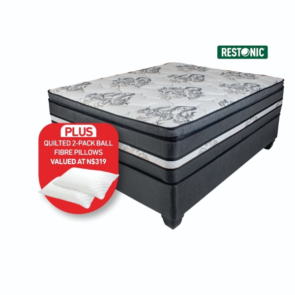 Picture of Restonic Everest 152cm Queen Plush Base Set + 2 Pillows