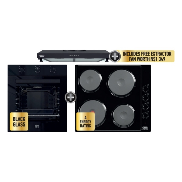 Picture of Defy 2pce Set Undercounter Oven & Hob DCB838 +Defy Ectractor