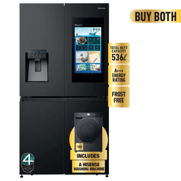Picture of Hisense Fridge/Freezer 536Lt H750FSB IDS + Washing Machine
