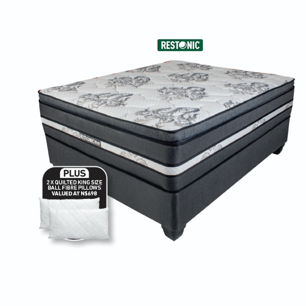 Picture of Restonic Everest 152cm Queen Plush Base Set + 2 Pillows