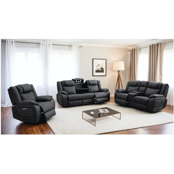 Picture of Bellaire 3 Pce 5 Motion Lounge Suite - Black