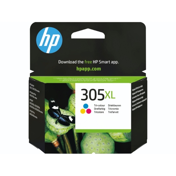 Picture of HP 305XL High Yield Tri-Color Original Ink Cartridge 3YM63AE