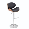 Picture of Canon Adjustable Bar Stool - Black & Walnut