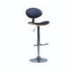 Picture of Galaxy Adjustable Bar Stool - Black & Walnut