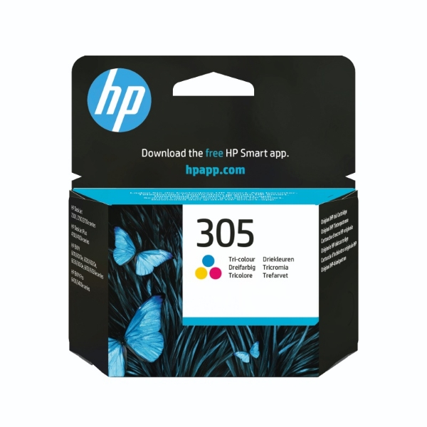 Picture of HP 305 Tri-Color Original Ink Cartridge 3YM60AE