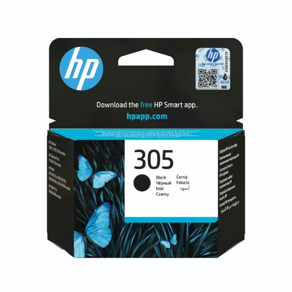 Picture of HP 305 Black Original Ink Cartridge 3YM61AE